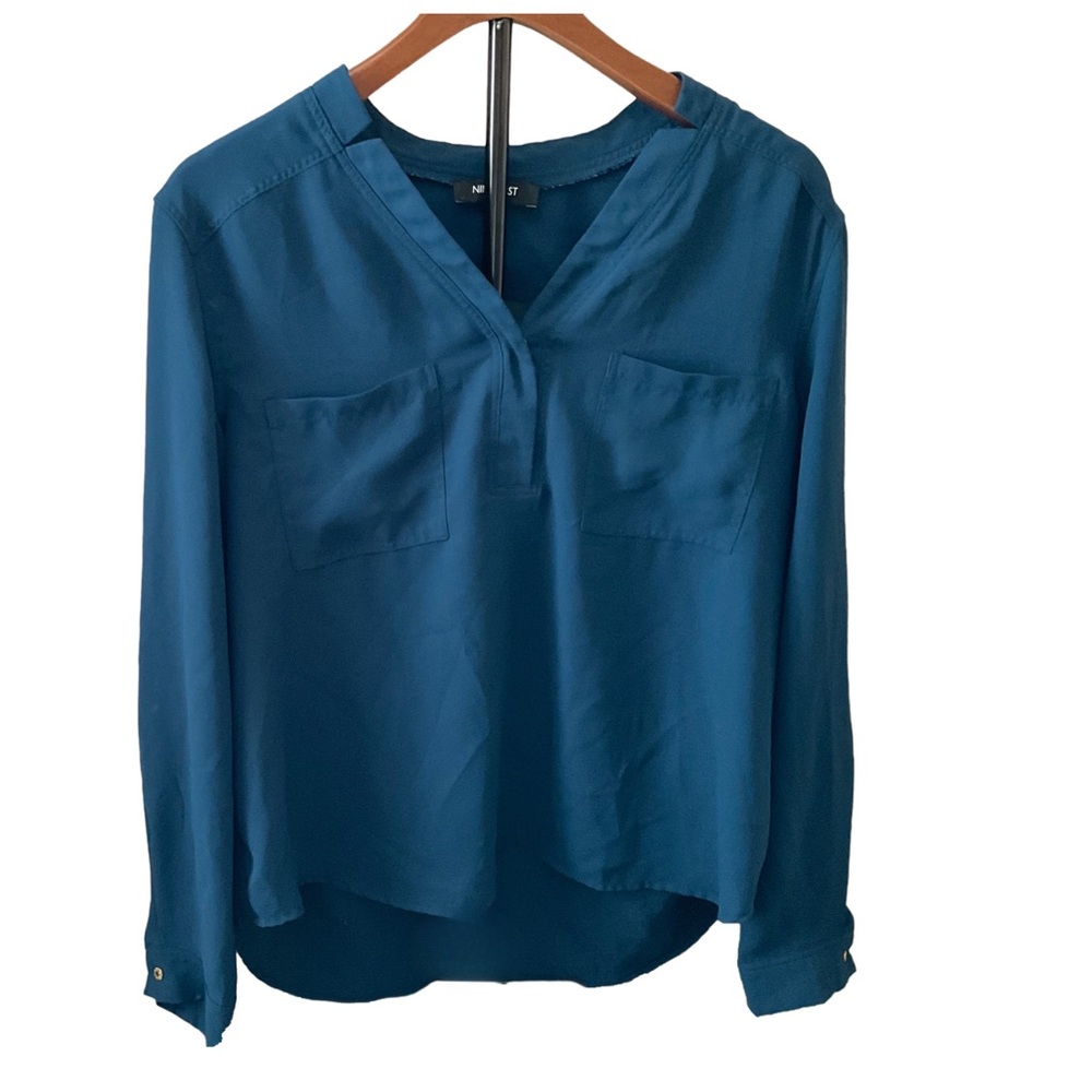Nine West Teal Blouse